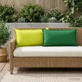 vidaXL Kussensloop 2 st HOUTEN Heldere Groen. 40 x 80 cm Polyester