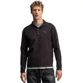 Butcher of Blue gebreide poloshirt bruin
