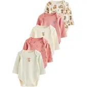 Next Rompertje/body lichtbeige / brokaat / mintgroen / pitaja roze