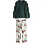 Next Nachtkledij lichtblauw / spar / rood / offwhite