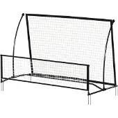 SPORTNOW Voetbal Rebound-net-Metaal, Glasvezel-200L x 94B x 122H cm-Zwart
