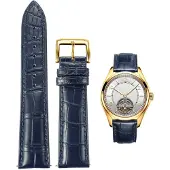 Merkloos Leren armband met krokodillenreliëf