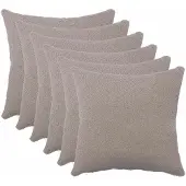 vidaXL Kussensloop 6 st HEERLEN Lichtgrijs 35 x 35 cm Bouclé