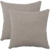 vidaXL Kussensloop 2 st HEERLEN Lichtgrijs 45 x 45 cm Bouclé