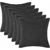 vidaXL Kussensloop 6 st HOUTEN Donkergrijs 55 x 55 cm Bouclé