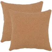 vidaXL Kussensloop 2 st HEERLEN Beige 40 x 40 cm Bouclé