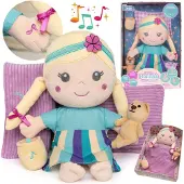 Sarcia.eu Hania PLUCHE INTERACTIEVE pop, MAGNETISCHE ACCESSOIRES, EERSTE lappenpop, GELUID 2+