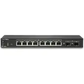 SonicWALL Switch SWS12-8 - Switch - beheerd - 8 x 10/100/1000 + 2 x Gigabit SFP - voor plaatsing op een bureau