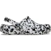 Crocs Clogs 'Classic Confetti' lichtgrijs / zwart / wit