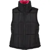 Urban Classics Dames/Dames Omkeerbaar Gewatteerd Gilet (Zwart / Fuchsia)