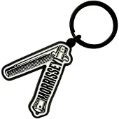 Rock Off Morrissey - Comb Sleutelhanger - Wit/Zwart