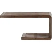 J-Line Wandrek met latten - gerecycled hout - donkerbruin - small