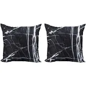 Abakuhaus marmeren kussenhoes – Grunge natuursteen – 40x40 cm – 2-delige set