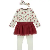 Dirkje Meisjes 3-delige Kledingset - Antique white