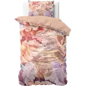 Sleeptime 1-persoons dekbedovertrek met print 140x220 cm - roze