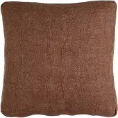 Pomax Alpha Classics kussen gevuld linnen / katoen 60x60cm chocolade
