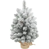 HOMCOM Kerstboom Kunststof, Metaal 37L x 37B x 60H cm Groen+Wit