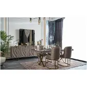 AEA Essgruppe Essecke Esszimmer Esstisch Holz Braun Set 9tlg Sideboard