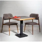 AEA Landhausstil 5tlg. Esszimmer Set: Holztisch mit gemütlichen Stühlen