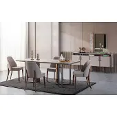 AEA Essgruppe Essecke Esstisch Stühle Holz Grau Esszimmer 9tlg Anrichte
