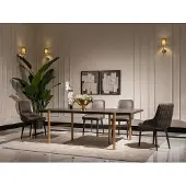 AEA Essgruppe Essecke Esszimmer 7tlg Esstisch Stühle Braun Esszimmermöbel