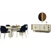 AEA Esszimmer Set Essgruppe Komplettgarnitur Essgarnitur Spiegel Konsole 7tlg.