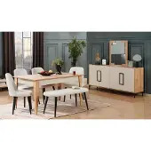 AEA Eettafel, eethoek, set meubels, tafel, eetkamer, zitgroep, eetkamerset, console