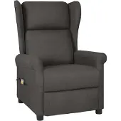vidaXL Massagestoel stof donkergrijs