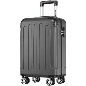 TRVLMORE Handbagage Koffer met Wielen - Cijferslot - 54x36x20cm - 38L - Donkergrijs