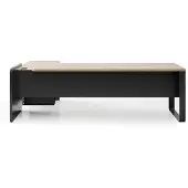 AEA Grijze beigekleurige chef-bureau, modern bureau, luxueuze houten meubels