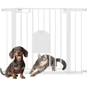 PawHut Huisdierenhek ABS, staal 75-103L x 2B x 76H cm Wit