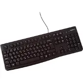 Logitech toetsenbord K120 voor zakelijk gebruik, volledig formaat (100%), met kabel, USB-aansluiting, QWERTY-indeling, zwart