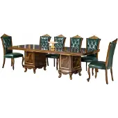 AEA Eettafel, vergadertafel, tafels, eethoek, vergadering, fauteuil, 7-delig