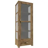 AEA Vitrinenschrank Holzbeige Elegant Zeitloser Stauraum