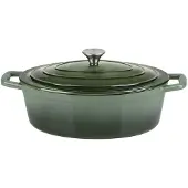 Alpina Braadpan 33cm gietijzer groen