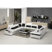 AEA Ledersofa Couch Wohnlandschaft Ecksofa Eck Garnitur Design Modern Sofa G8008