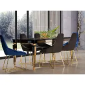 AEA Stilvolle Esszimmer Möbel Luxus Holzgruppe Esstisch 6x Stühle 7tlg Set