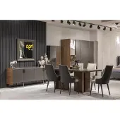AEA Luxus Esszimmer Set Esstisch 6x Stühle Sideboard Essgruppen Essgarnitur 8 tlg