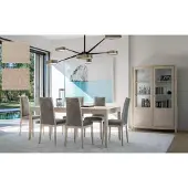 AEA Esstisch 6x Stuhl Vitrine Esszimmer Set Gruppe 8tlg Design Möbel Tisch