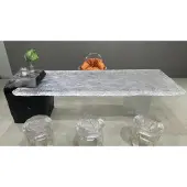 AEA Moderne eettafel, transparante tafel, luxe eetkamer meubels