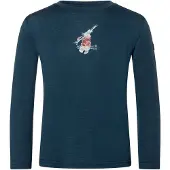 Super.natural - Kid's Bunny L/S - Merinolongsleeve 116, blauw