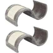OEM Sisal opbergmand in grijs, golfvormig, set van 2