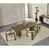 AEA Garnitur Esstisch Essecke Essgruppe Set 7tlg Esszimmer Braun Holz