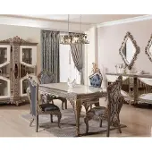 AEA Designer Klassischer Esszimmer Set Stuhlgruppe Esstisch Garnitur 5tlg