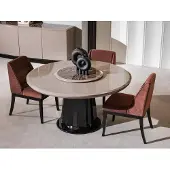 AEA Elegant beige eethoekset van hout en textiel met een modern design