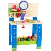 Relaxwonen Houten Kinderwerkbank met Gereedschap – 19-delig – Speelgoed Werkbank – Klussen & Bouwen