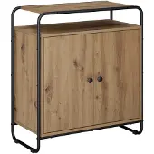 vidaXL Dressoir Artisanaal eiken 68 x 35 x 75 cm Bewerkt hout