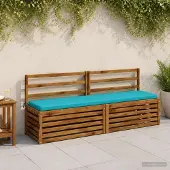 vidaXL Bankkussen SOEST 100% Polyester Turquoise 200 x 40 x 5 cm
