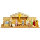 Bigjigs houten kerststal set - educatief speelgoed kerstmis.