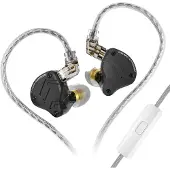 OEM Oordopjes, hybride drivertechnologie, afneembaar kabel, zwart met microfoon
